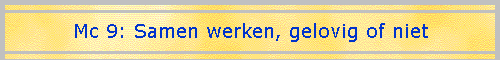 Mc 9: Samen werken, gelovig of niet